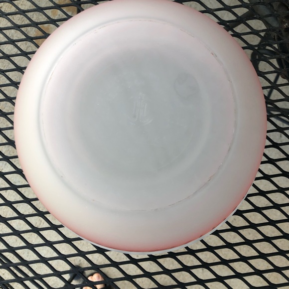 Anchor Hocking Red Stripe Frosted 2.5 Qt Mixing Bowl Vintage - Picture 3 of 6